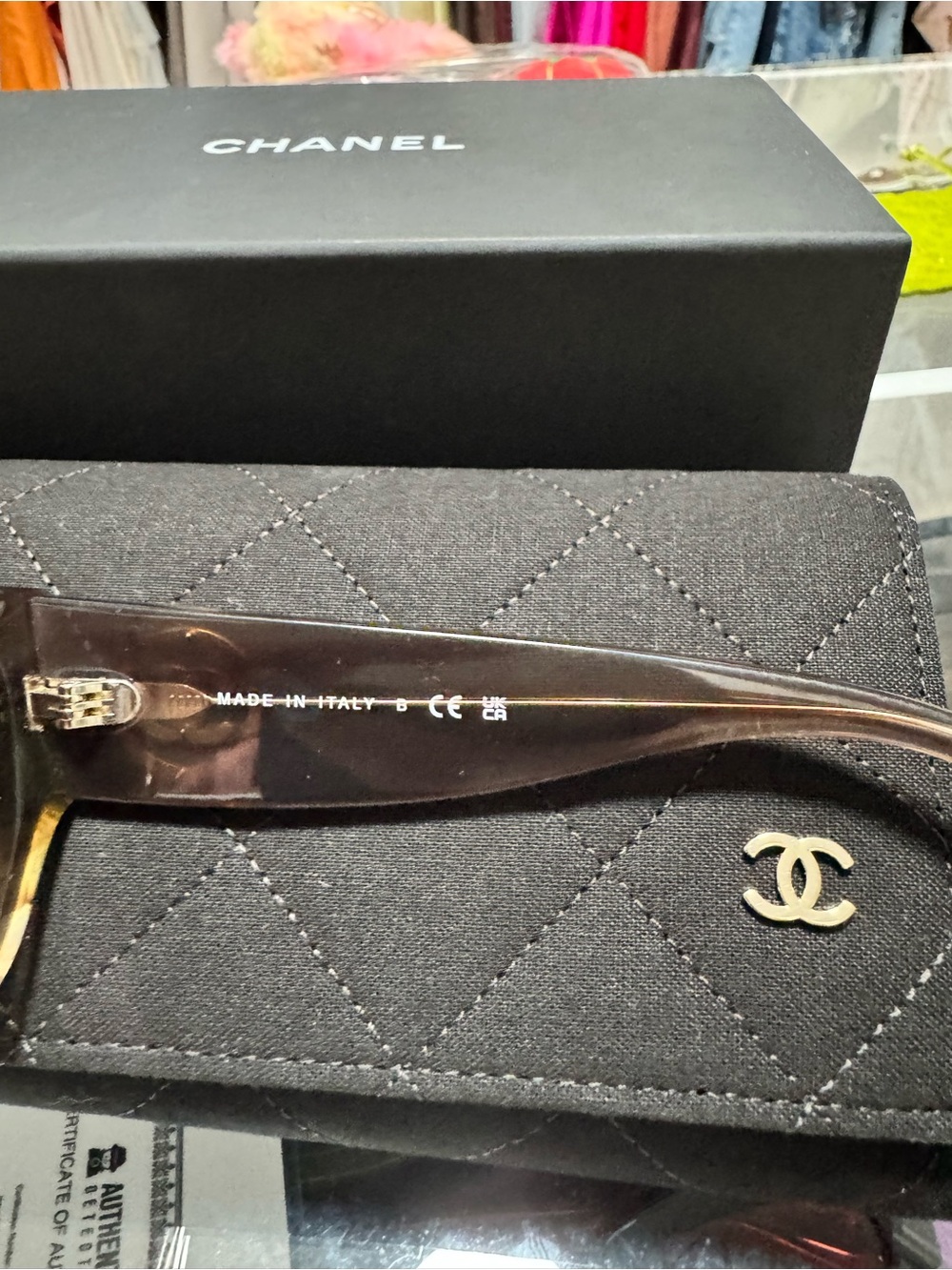 CHANEL Olive Gradient Cat-Eye Sunglasses with Brown Lenses - Women Accessories - Picture 2 of 4
